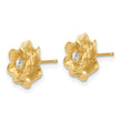 14k 1/15 carat Lab Grown Diamond VS/SI+ G+ Flower Post Earrings - Birthstone Company