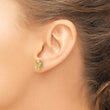 14k 1/15 carat Lab Grown Diamond VS/SI+ G+ Flower Post Earrings - Birthstone Company