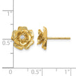 14k 1/15 carat Lab Grown Diamond VS/SI+ G+ Flower Post Earrings - Birthstone Company