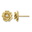 14k 1/15 carat Lab Grown Diamond VS/SI+ G+ Flower Post Earrings - Birthstone Company