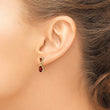 14k Gold Garnet Dangle Post Earrings - Birthstone Company