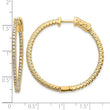 14k Diamond Round Hoop w/Safety Clasp Earrings - Birthstone Company