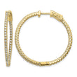 14k Diamond Round Hoop w/Safety Clasp Earrings - Birthstone Company