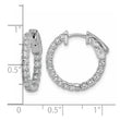 True Origin 14K White Gold 1 carat Lab Grown Diamond VS+ F+ Complet In and Out Hoop Earrings - Birthstone Company
