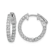 True Origin 14K White Gold 1 carat Lab Grown Diamond VS+ F+ Complet In and Out Hoop Earrings - Birthstone Company