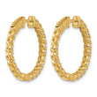 14k Diamond Round Hoop w/Safety Clasp Earrings - Birthstone Company