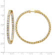 True Origin 14k 7 1/4 carat Lab Grown Diamond VS DEF Patented Safety Clasp In and Out Hoop Earrings - Birthstone Company