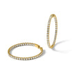True Origin 14k 7 1/4 carat Lab Grown Diamond VS DEF Patented Safety Clasp In and Out Hoop Earrings - Birthstone Company