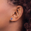 14k White Gold Trillion Tanzanite Post Earrings - Birthstone Company