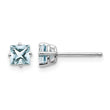 14k White Gold Aquamarine Earrings - Birthstone Company