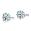 14k White Gold Aquamarine Earrings - Birthstone Company