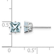 14k White Gold Aquamarine Earrings - Birthstone Company