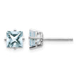 14k White Gold Aquamarine Earrings - Birthstone Company