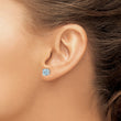 14k White Gold Aquamarine Earrings - Birthstone Company