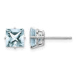 14k White Gold Aquamarine Earrings - Birthstone Company