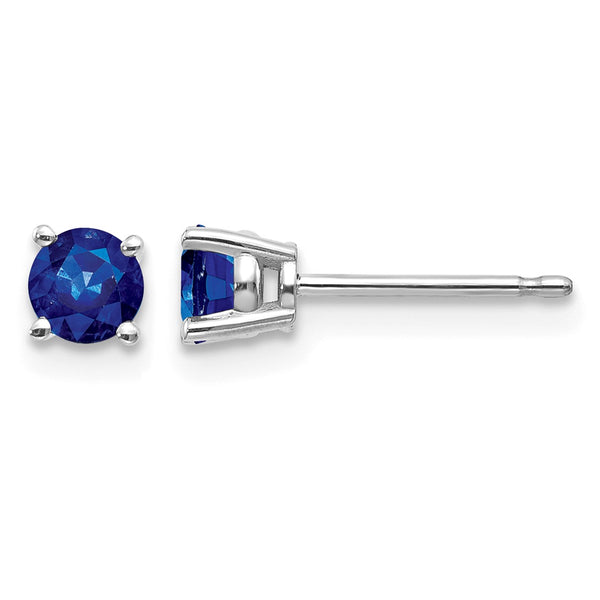 14k White Gold Sapphire Earrings - Birthstone Company