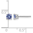 14k White Gold Tanzanite Post Earrings - Birthstone Company