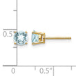 14k Aquamarine Post Earrings - Birthstone Company