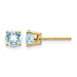 14k Aquamarine Post Earrings - Birthstone Company