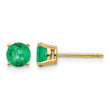 14k Emerald Post Earrings - Birthstone Company
