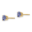 14k Tanzanite Post Earrings - Birthstone Company