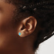 14k 6mm Blue Topaz Earrings - Birthstone Company