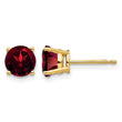 14k 6mm Garnet Post Earrings - Birthstone Company