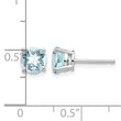 14k White Gold Aquamarine Earrings - Birthstone Company