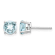 14k White Gold Aquamarine Earrings - Birthstone Company