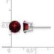 14k White Gold 6mm Garnet Earrings - Birthstone Company