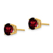 14k 7mm Garnet Post Earrings - Birthstone Company