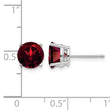 14k White Gold 7mm Garnet Earrings - Birthstone Company