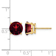 14k 8mm Garnet Post Earrings - Birthstone Company