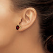 14k 9mm Garnet Post Earrings - Birthstone Company