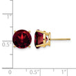 14k 9mm Garnet Post Earrings - Birthstone Company