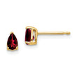 14k 5x3mm Pear Garnet Earrings