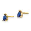 14k Sapphire Post Earrings - Birthstone Company