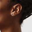 14k White Gold 5x3mm Pear Garnet Earrings - Birthstone Company