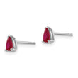 14k White Gold Ruby Earrings - Birthstone Company