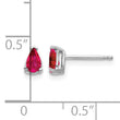 14k White Gold Ruby Earrings - Birthstone Company