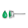 14k White Gold Emerald Earrings - Birthstone Company