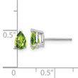 14k White Gold 6x4mm Pear Peridot Earrings - Birthstone Company