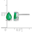 14k White Gold Emerald Earrings - Birthstone Company