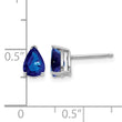 14k White Gold Sapphire Earrings - Birthstone Company