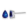 14k White Gold Sapphire Earrings - Birthstone Company
