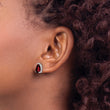 14k White Gold 9x6mm Pear Garnet Earrings - Birthstone Company