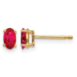 14k Ruby Post Earrings - Birthstone Company