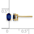 14k Sapphire Post Earrings - Birthstone Company