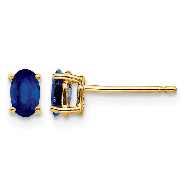 14k Sapphire Post Earrings - Birthstone Company