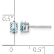 14k White Gold Aquamarine Earrings - Birthstone Company
